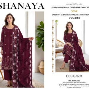 GULKARI VELVET APPLIQUE V237