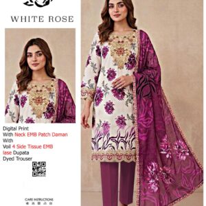 WHITE ROSE PRINTS V319