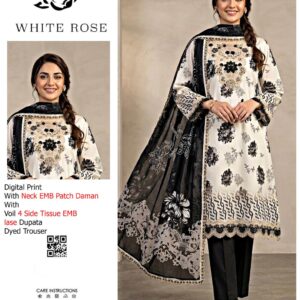 WHITE ROSE PRINTS V319