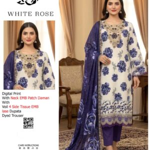WHITE ROSE PRINTS V319