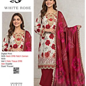 WHITE ROSE PRINTS V319